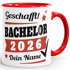 Tasse Bachelor Abschluss Jahr 2026 anpassbar personalisiert mit Namen und Jahr Geschenk Student Studentin Bachelorarbeit SpecialMe®preview