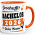 Tasse Bachelor Abschluss Jahr 2026 anpassbar personalisiert mit Namen und Jahr Geschenk Student Studentin Bachelorarbeit SpecialMe®preview