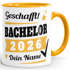 Tasse Bachelor Abschluss Jahr 2026 anpassbar personalisiert mit Namen und Jahr Geschenk Student Studentin Bachelorarbeit SpecialMe®preview