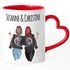 Tasse beste Freundin personalisiert anpassbares Geschenk Freundschaft Best Friends mit Herz-Henkel SpecialMe®preview
