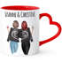 Tasse beste Freundin personalisiert anpassbares Geschenk Freundschaft Best Friends mit Herz-Henkel SpecialMe®preview