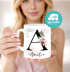 Tasse Buchstabe Monogramm personalisiert mit Namen Initiale Herzhenkel Blumen-Motiv persönliche Geschenke SpecialMe®preview