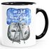 Tasse Die Welt ist schön weil du mit drauf bist Geschenk Liebe Spruch Seehunde Robben Sterne MoonWorks®preview