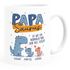 Tasse Dino Papasaurus Bonus Papa personalisiert mit Namen Geschenke von 1 2 3 4 Kindern Vatertag SpecialMe®preview