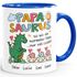 Tasse Dino Papasaurus mit Namen 1 2 3 Kinder personalisierte Geschenke für Papa Mama zum Vatertag Muttertag SpecialMe®preview