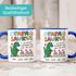 Tasse Dino Papasaurus mit Namen 1 2 3 Kinder personalisierte Geschenke für Papa Mama zum Vatertag Muttertag SpecialMe®preview