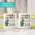Tasse Dino Papasaurus mit Namen 1 2 3 Kinder personalisierte Geschenke für Papa Mama zum Vatertag Muttertag SpecialMe®preview