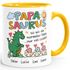 Tasse Dino Papasaurus mit Namen 1 2 3 Kinder personalisierte Geschenke für Papa Mama zum Vatertag Muttertag SpecialMe®preview