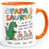Tasse Dino Papasaurus mit Namen 1 2 3 Kinder personalisierte Geschenke für Papa Mama zum Vatertag Muttertag SpecialMe®preview