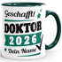 Tasse Doktor-Titel Geschenk Jahr 2026 anpassbar Doktorand Abschluss Studium Doktorarbeit mit Name personalisiert SpecialMe®preview