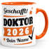 Tasse Doktor-Titel Geschenk Jahr 2026 anpassbar Doktorand Abschluss Studium Doktorarbeit mit Name personalisiert SpecialMe®preview
