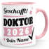 Tasse Doktor-Titel Geschenk Jahr 2026 anpassbar Doktorand Abschluss Studium Doktorarbeit mit Name personalisiert SpecialMe®preview