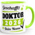Tasse Doktor-Titel Geschenk Jahr 2026 anpassbar Doktorand Abschluss Studium Doktorarbeit mit Name personalisiert SpecialMe®preview