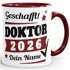 Tasse Doktor-Titel Geschenk Jahr 2026 anpassbar Doktorand Abschluss Studium Doktorarbeit mit Name personalisiert SpecialMe®preview