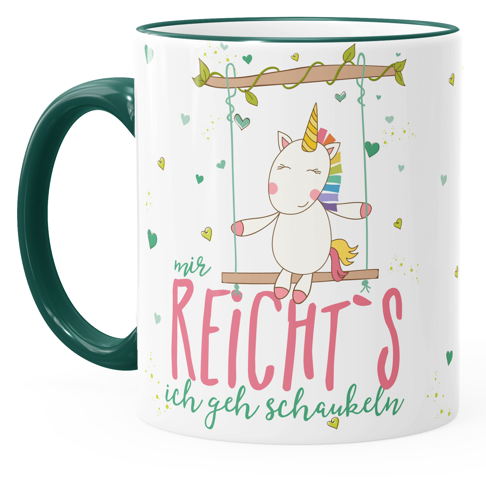„Mir Reichts Ich Geh Schaukeln“ Tasse – Mit Eulen-Spruch, Beidseitig Bedruckt, Spülmaschinenfest – Lustiges Geschenk