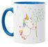 Tasse Einhorn mit Pusteblume Kaffeetasse Teetasse mit Innenfarbe MoonWorks®preview