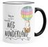 Tasse Einhorn Platz da ich such den Weg ins Wunderland Einhorn-Tasse mit Farbkante MoonWorks®preview