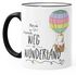 Tasse Einhorn Platz da ich such den Weg ins Wunderland Einhorn-Tasse mit Farbkante MoonWorks®preview