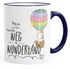 Tasse Einhorn Platz da ich such den Weg ins Wunderland Einhorn-Tasse mit Farbkante MoonWorks®preview