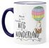 Tasse Einhorn Platz da ich such den Weg ins Wunderland Einhorn-Tasse mit Farbkante MoonWorks®preview