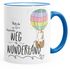 Tasse Einhorn Platz da ich such den Weg ins Wunderland Einhorn-Tasse mit Farbkante MoonWorks®preview