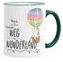 Tasse Einhorn Platz da ich such den Weg ins Wunderland Einhorn-Tasse mit Farbkante MoonWorks®preview