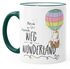 Tasse Einhorn Platz da ich such den Weg ins Wunderland Einhorn-Tasse mit Farbkante MoonWorks®preview