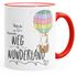 Tasse Einhorn Platz da ich such den Weg ins Wunderland Einhorn-Tasse mit Farbkante MoonWorks®preview