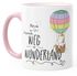 Tasse Einhorn Platz da ich such den Weg ins Wunderland Einhorn-Tasse mit Farbkante MoonWorks®preview