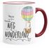 Tasse Einhorn Platz da ich such den Weg ins Wunderland Einhorn-Tasse mit Farbkante MoonWorks®preview