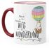 Tasse Einhorn Platz da ich such den Weg ins Wunderland Einhorn-Tasse mit Farbkante MoonWorks®preview