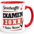 Tasse Examen Geschenk Uni-Abschluss bestandene Prüfung Studium Universität mit Name personalisiert SpecialMe®preview