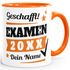 Tasse Examen Geschenk Uni-Abschluss bestandene Prüfung Studium Universität mit Name personalisiert SpecialMe®preview