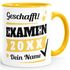 Tasse Examen Geschenk Uni-Abschluss bestandene Prüfung Studium Universität mit Name personalisiert SpecialMe®preview