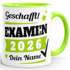 Tasse Examen Jahr 2026 anpassbar Geschenk Uni-Abschluss bestandene Prüfung Studium Universität mit Name personalisiert SpecialMe®preview