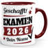 Tasse Examen Jahr 2026 anpassbar Geschenk Uni-Abschluss bestandene Prüfung Studium Universität mit Name personalisiert SpecialMe®preview
