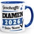 Tasse Examen Jahr 2026 anpassbar Geschenk Uni-Abschluss bestandene Prüfung Studium Universität mit Name personalisiert SpecialMe®preview