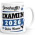 Tasse Examen Jahr 2026 anpassbar Geschenk Uni-Abschluss bestandene Prüfung Studium Universität mit Name personalisiert SpecialMe®preview