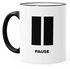 Tasse farbige Kante Pause einfarbig Kaffeetasse Teetasse Keramiktasse MoonWorks®preview