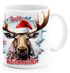 Tasse Frohe Weihnachten 3D-Illusion lustige Tiere Schnee Wintermotiv XMAS kleines Weihnachtsgeschenk Moonworks®preview
