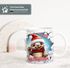 Tasse Frohe Weihnachten 3D-Illusion lustige Tiere Schnee Wintermotiv XMAS kleines Weihnachtsgeschenk Moonworks®preview