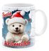 Tasse Frohe Weihnachten 3D-Illusion lustige Tiere Schnee Wintermotiv XMAS kleines Weihnachtsgeschenk Moonworks®preview