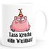 Tasse Geburtstag Schwein Spruch Lass kracha oide Wuidsau Kaffeetasse Teetasse einfarbig MoonWorks®preview