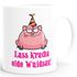 Tasse Geburtstag Schwein Spruch Lass kracha oide Wuidsau Kaffeetasse Teetasse einfarbig MoonWorks®preview