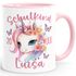Tasse Geschenk Einschulung 2025 Einhorn Schulkind personalisiert mit Namen Jahreszahl Kindertasse Mädchen SpecialMe®preview