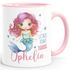 Tasse Geschenk Einschulung 2025 personalisiert mit Namen Meerjungfrau Kindertasse Mädchen SpecialMe®preview