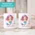 Tasse Geschenk Einschulung 2025 personalisiert mit Namen Meerjungfrau Kindertasse Mädchen SpecialMe®preview
