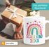 Tasse Geschenk Einschulung 2025 Regenbogen Herzen personalisiert mit Einschulunsjahr Kindertasse aus Keramik für Jungen Mädchen SpecialMe®preview