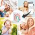 Tasse Geschenk Einschulung 2025 Regenbogen Herzen personalisiert mit Einschulunsjahr Kindertasse aus Keramik für Jungen Mädchen SpecialMe®preview