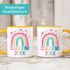 Tasse Geschenk Einschulung 2025 Regenbogen Herzen personalisiert mit Einschulunsjahr Kindertasse aus Keramik für Jungen Mädchen SpecialMe®preview